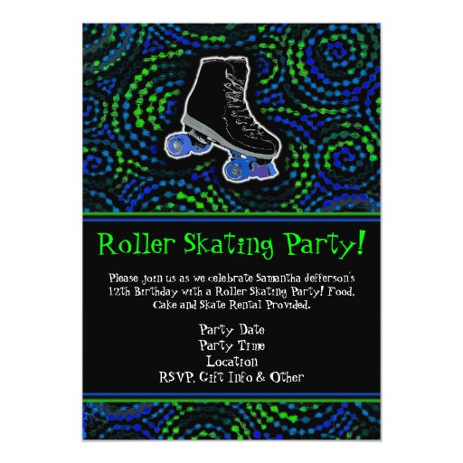 Roller Skate Invitations Template 1