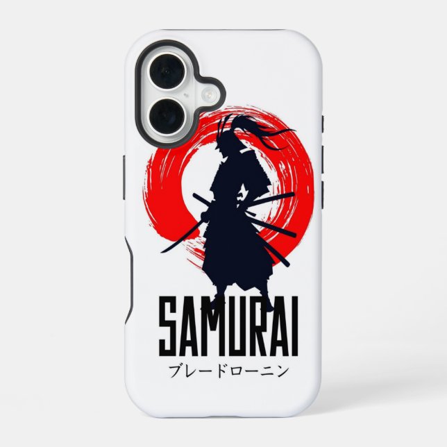 Black & Green Samurai Head – Custom IPHONE  Case (Back)