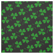 Black & Green St Patrick's Day Shamrock Pattern
