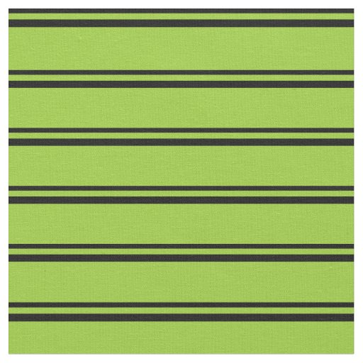 Black & Green Stripes Pattern Fabric