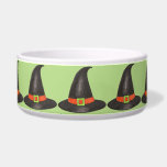 Black Green Witch Hat Halloween Costume Party Bowl<br><div class="desc">Features an original marker illustration of a witches hat with green and orange buckle. Great for Halloween!

This Halloween themed design is also available on other products. Don't see what you're looking for? Need help with customization? Contact Rebecca to have something designed just for you.</div>