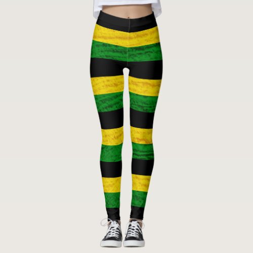 BLACK GREEN YELLOW SAMER BRASIL LEGGINGS