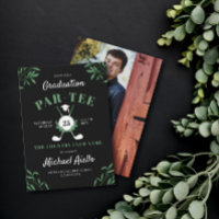 Black Greenery Golf Themed Graduation Party