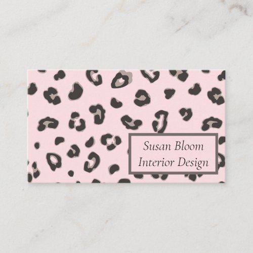 Black Grey and Pink Business Card