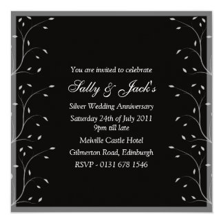 Black & Grey Anniversary Party Invitation