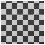 Black Grey Ash  Checker Pattern Plaid Design Fabric