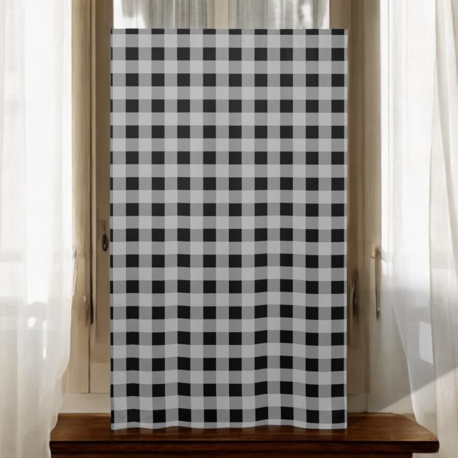 Black Grey Buffalo Plaid Curtain for Stylish Decor (Creator Uploaded)