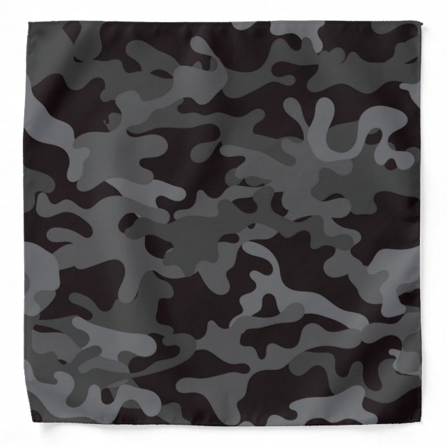 Black & Grey CAMO  Bandana (Front)