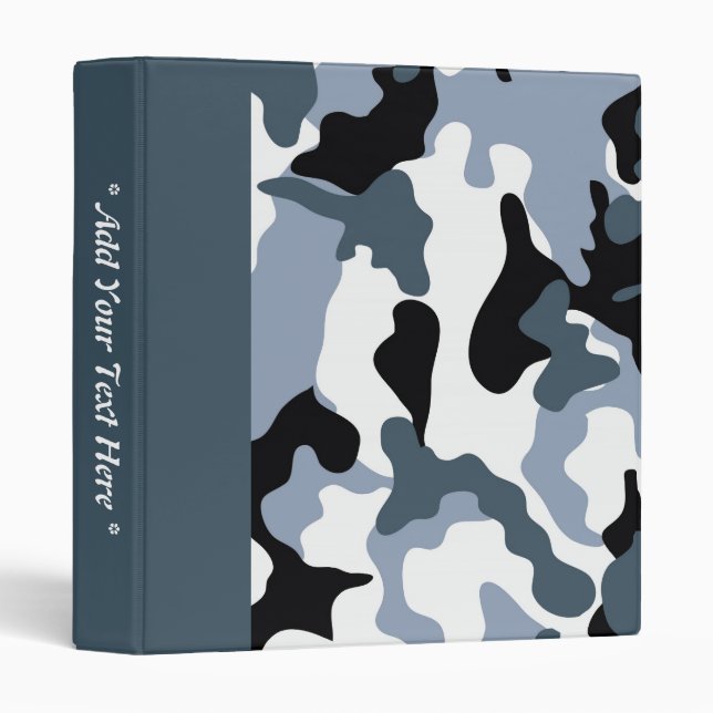 Black & Grey Camo Binder (Front/Spine)