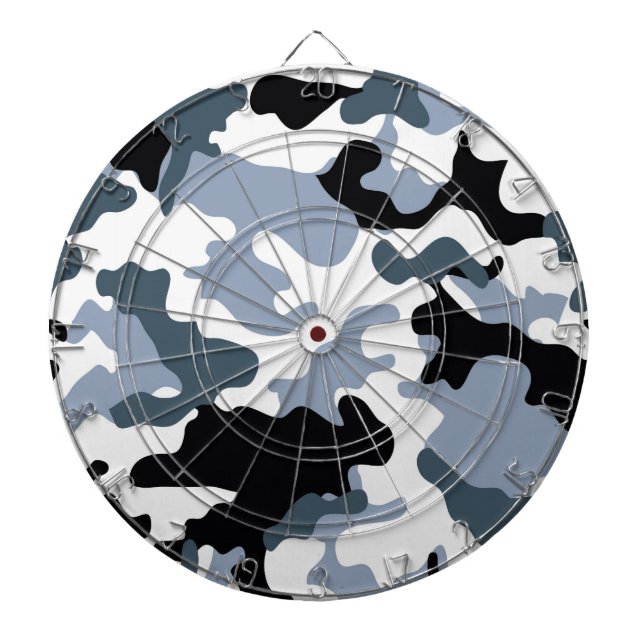 Black & grey Camo Darboard Dart Board (Front)
