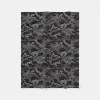 Black & Grey CAMO Fleece Blanket