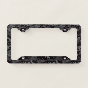 Black & Grey CAMO License Plate Frame