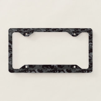 Black & Grey CAMO License Plate Frame