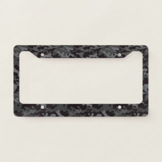 Black & Grey CAMO License Plate Frame