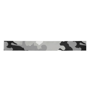 Black & Grey Camo Satin Ribbon
