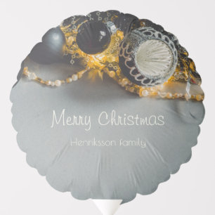 Black Grey Christmas Ornaments with Garlands Balloon