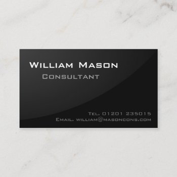 Black Grey Curved - Professional Business Card by ImageAustralia at Zazzle