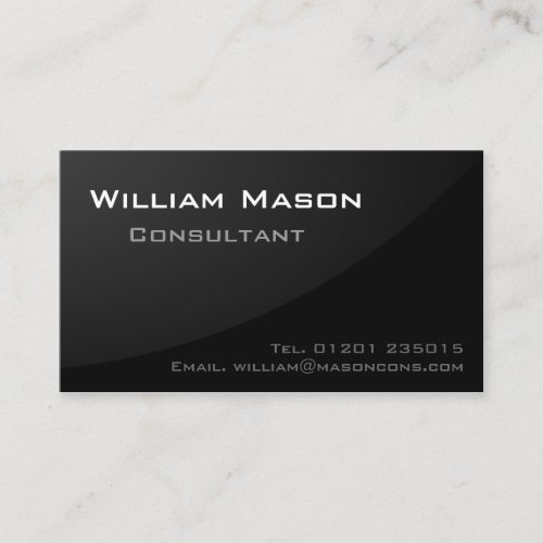 Black Grey Curved - Professional Business Card