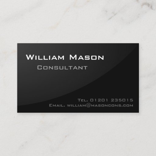 Customizable Black Grey Curved - Professional Business Card