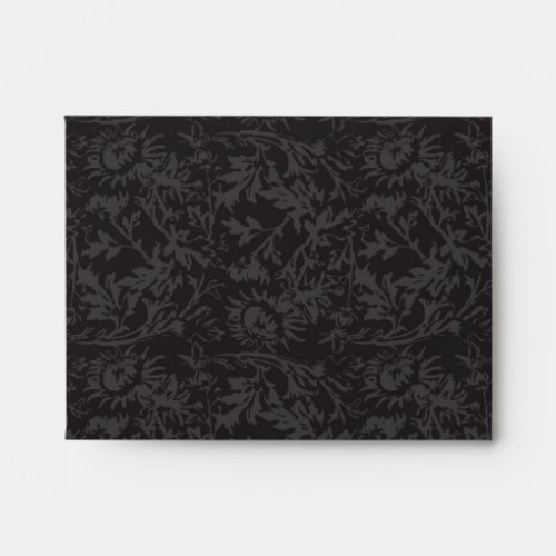 Black  Grey Damask Print Envelope A2