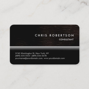 Black Grey Dark Brown Pattern Business Card