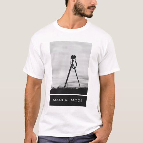 Black  Grey DSLR prints for HIM T_Shirt