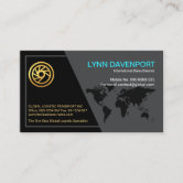 Blue White Frame Global CEO Business Card | Zazzle