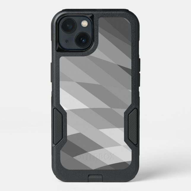 Black,Grey,Geometric Abstract Otterbox iPhone Case (Back)