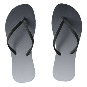 Black grey gradient . Ombre . Flip Flops