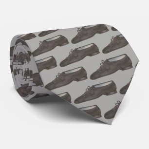 Black Grey Jazz Dance Shoe Teacher Choreographer Neck Tie