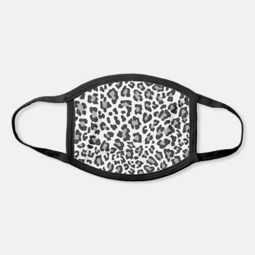 Black Grey Leopard Chic Pattern Face Mask