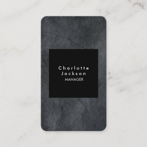Black Grey Modern Plain Professional Stylish Business Card