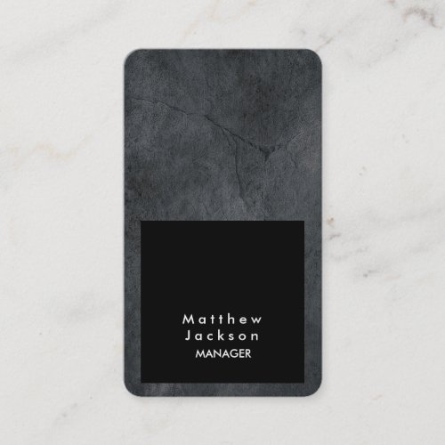 Black Grey Modern Plain Professional Trendy Business Card