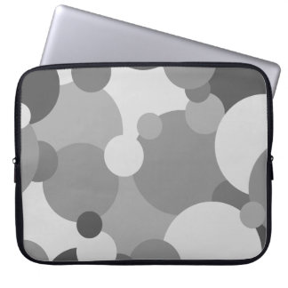 Black-grey molecules laptop bag