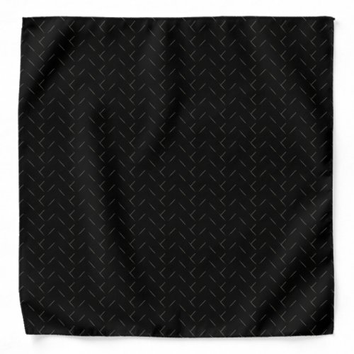 Black Grey Pattern Cool for Men Masculine Modern Bandana