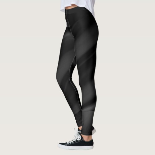 Black   Grey Pattern Leggings