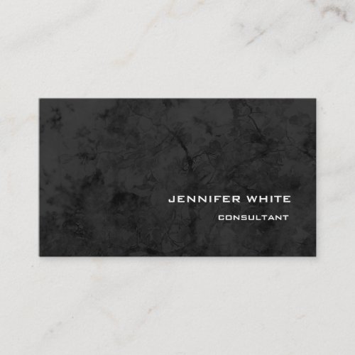 Black Grey Pattern Modern Style Elegant Trendy Business Card