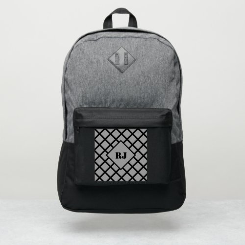 Black Grey Personalized Back To School Backpack