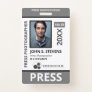 Black Grey Photo & Logo Press ID  Badge