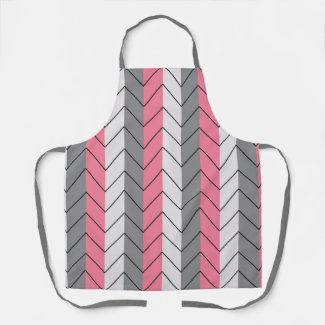 Black Grey Pink Chevron Stripes Pattern 