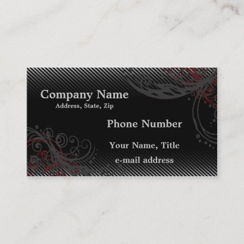 Pinstripes and Swirls Business Cards