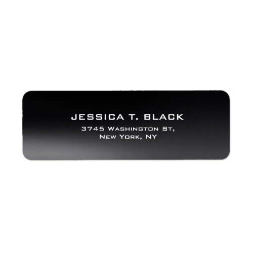 Black Grey Plain Elegant Modern Trendy Label