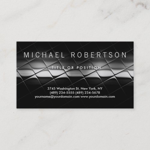 Black Grey Plain Modern Business Card