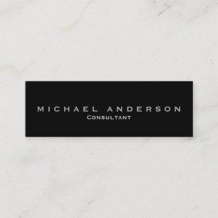 Black Grey Plain Skinny Slim Size Business Card