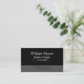 Black & Grey Professional Business Card (Standing Front)