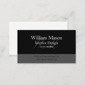 Black & Grey Professional Business Card (Front/Back)
