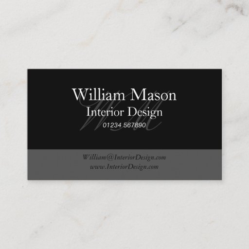 Customizable Black & Grey Professional Business Card