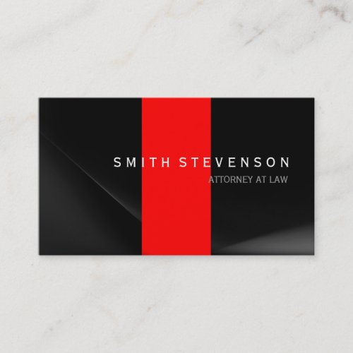 Black Grey Red Attorney at Law Business Card