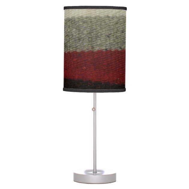 grey and red lampshade