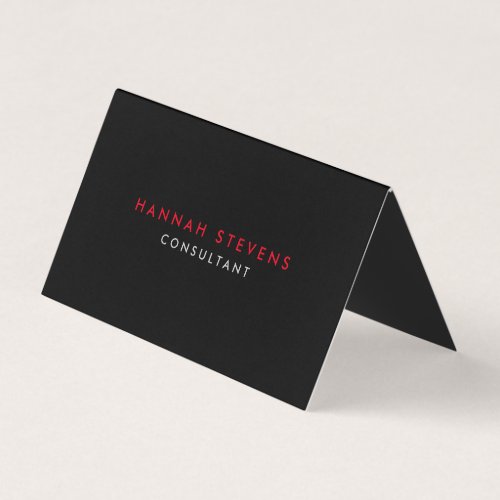 Black Grey Red Professional Modern Business Card